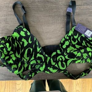 Cacique leopard green bralette.